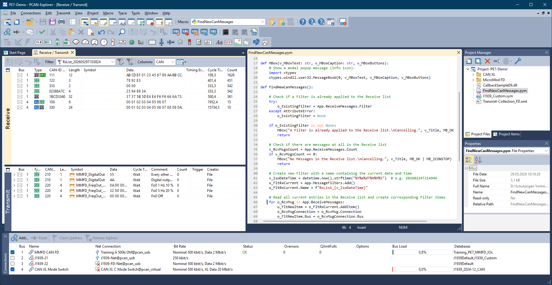 PCAN-Explorer 7 avec un script Python