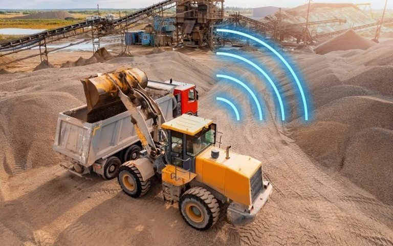 Chargeuse sur pneus connectée