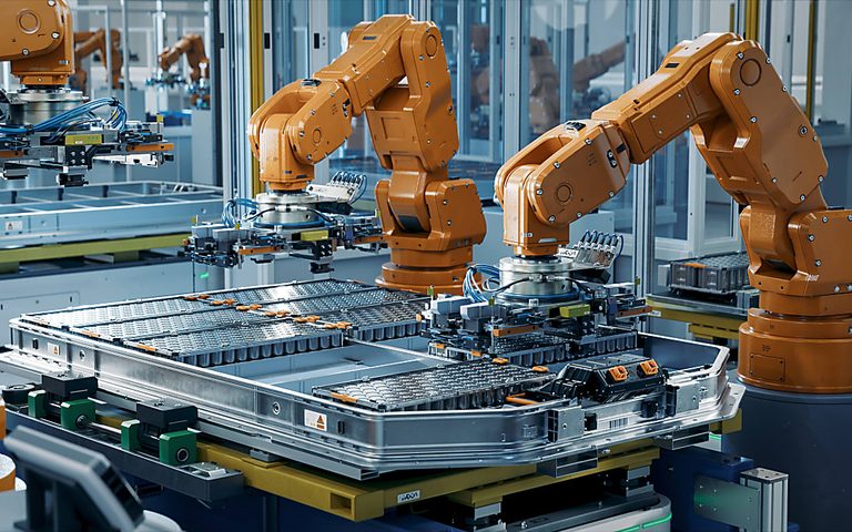 Ligne de production de systèmes de batteries