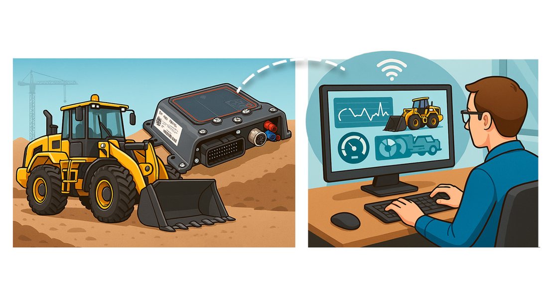 Remote monitoring of a construction machine