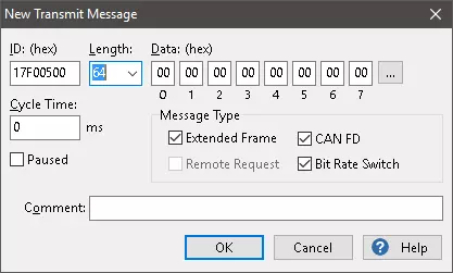 PCAN-View — Nouveau message